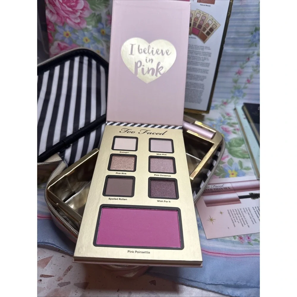 Too‎ Faced Best Year Ever 2018 Holiday Makeup Set 3 Palettes + Bag + Mascara